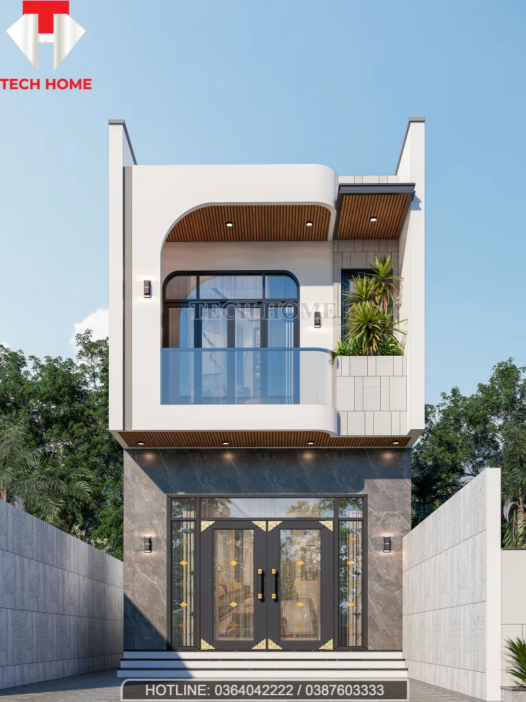 thiết kế nhà ống 2 tầng