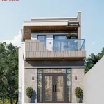 thiết kế nhà ống 2 tầng