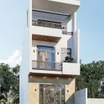 mẫu nhà phố 2 tầng 1 tum