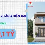 thiết kế nhà ống 2 tầng