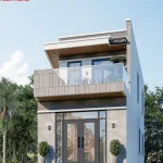 thiết kế nhà ống 2 tầng