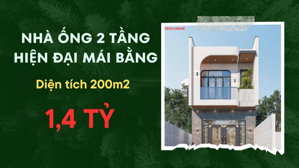 thiết kế nhà ống 2 tầng