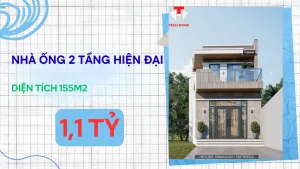thiết kế nhà ống 2 tầng