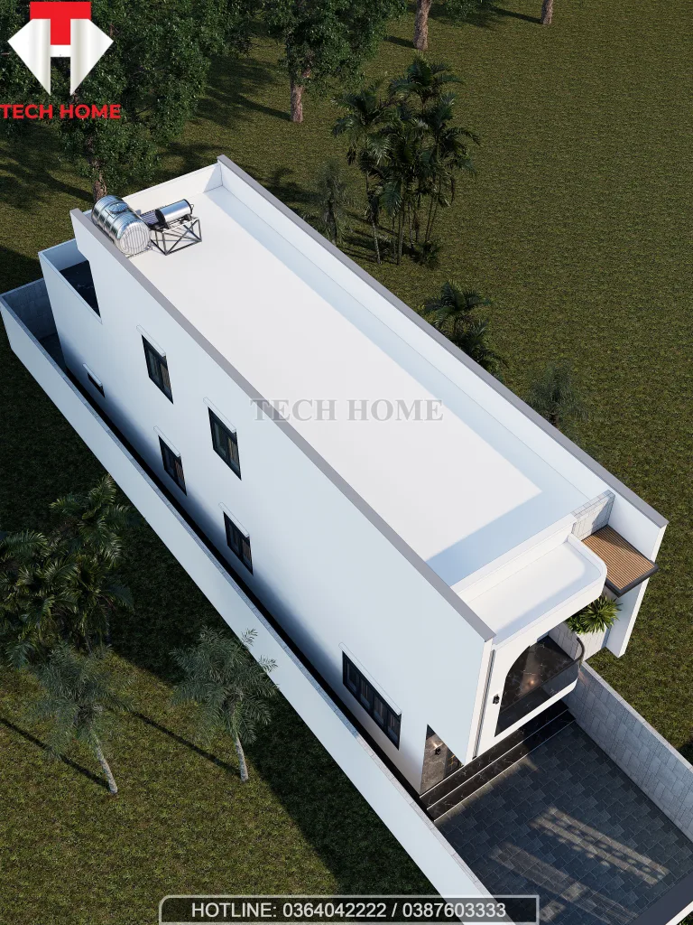 thiết kế nhà ống 2 tầng