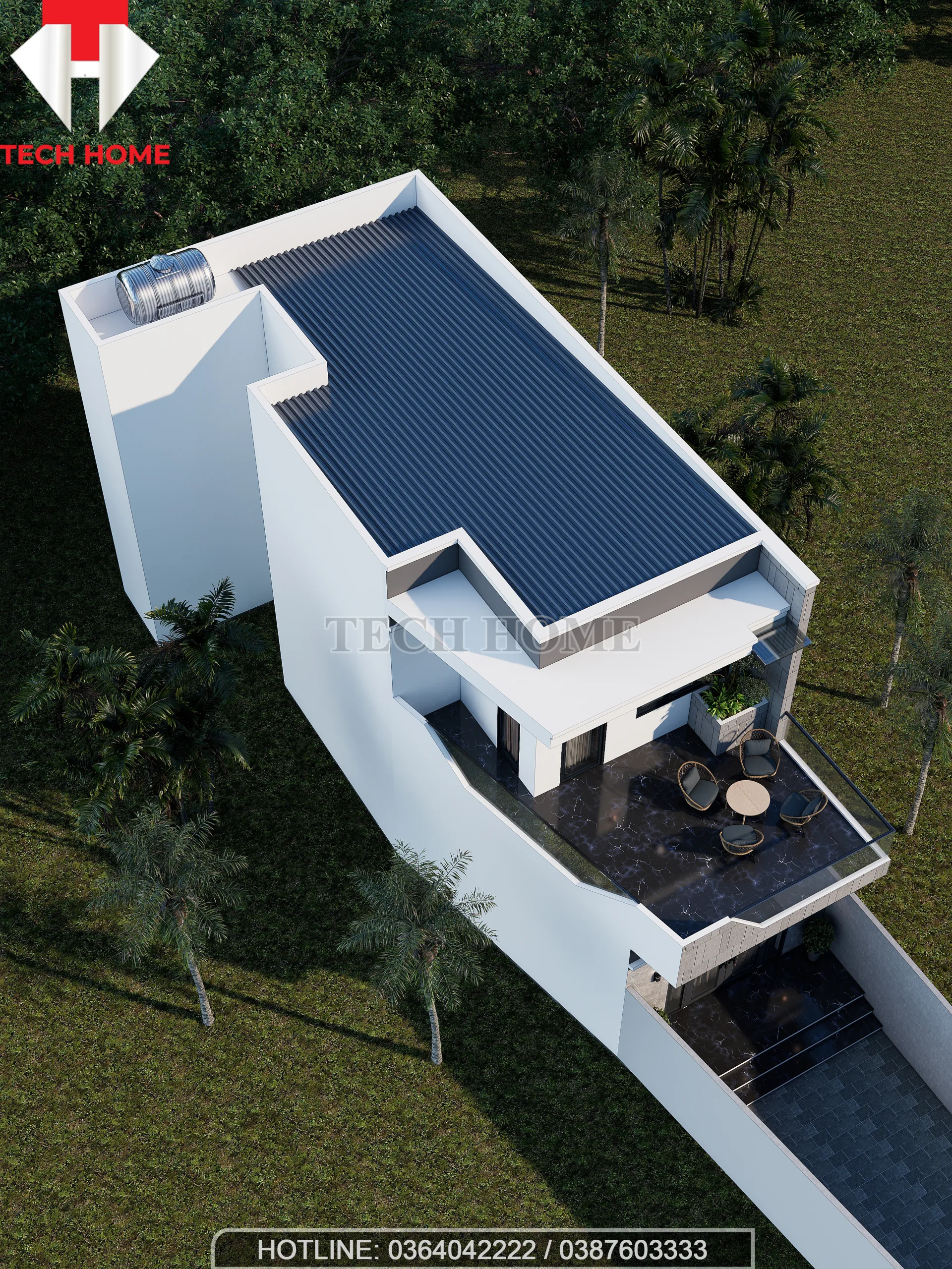 thiết kế nhà ống 2 tầng