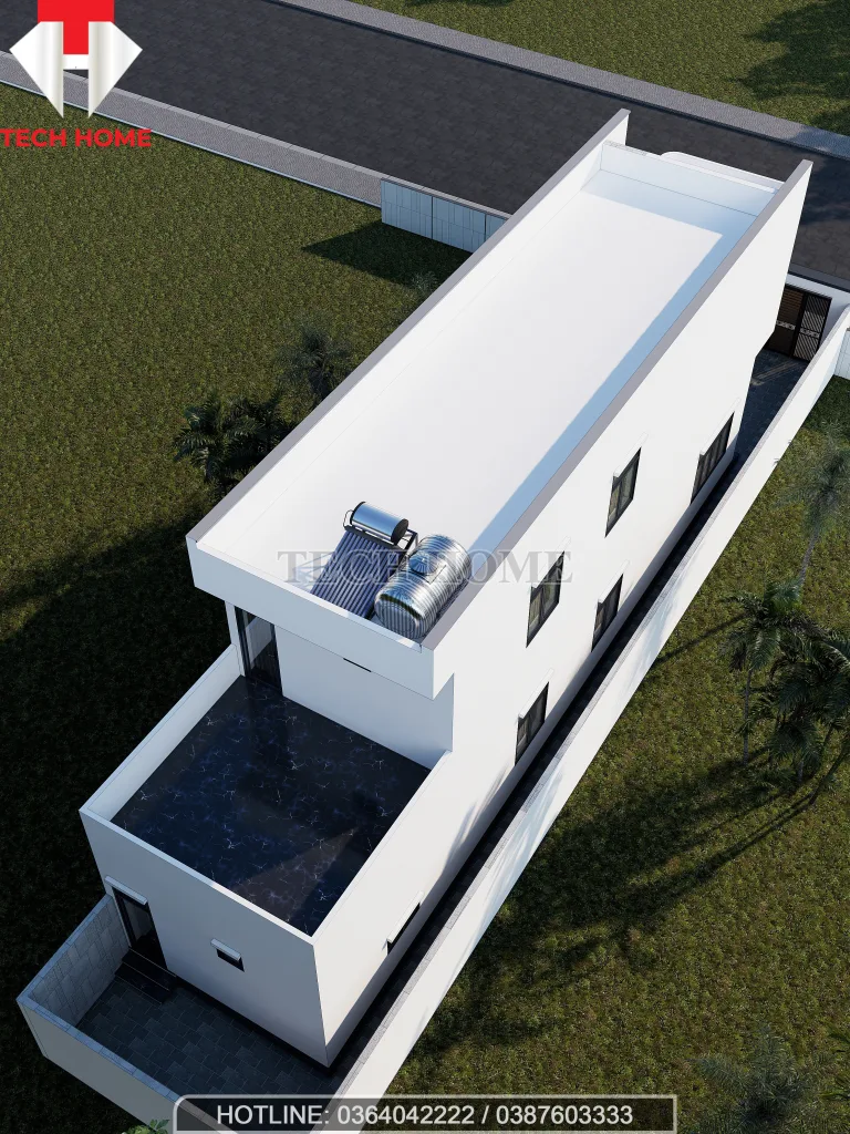 thiết kế nhà ống 2 tầng