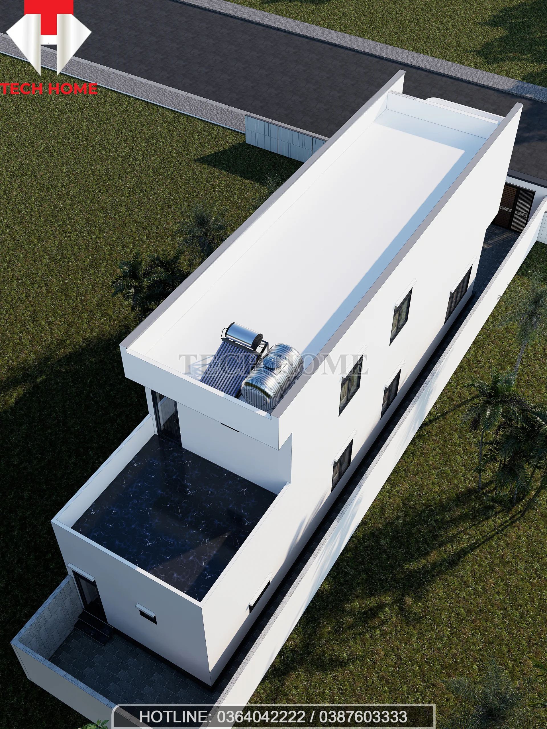 thiết kế nhà ống 2 tầng