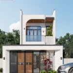 thiết kế nhà ống 2 tầng