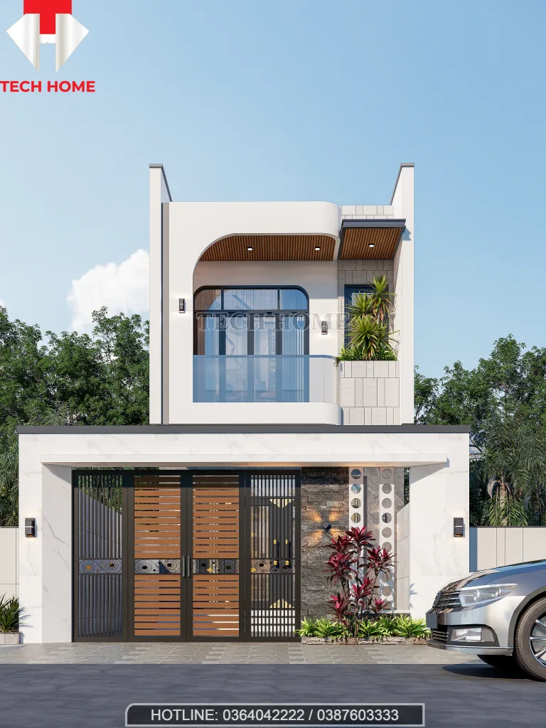 thiết kế nhà ống 2 tầng