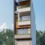 thiết kế nhà ống 3 tầng 1 tum