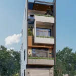 thiết kế nhà ống 3 tầng 1 tum