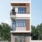 thiết kế nhà phố 2 tầng 1 tum