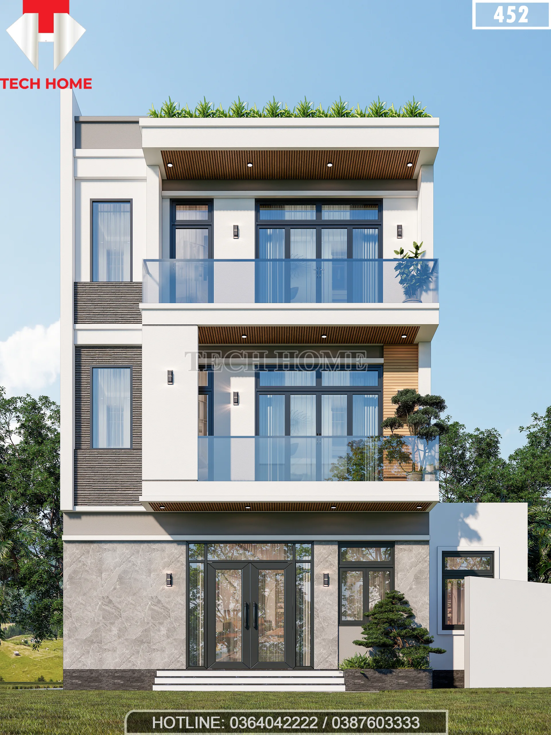 thiết kế nhà phố 3 tầng