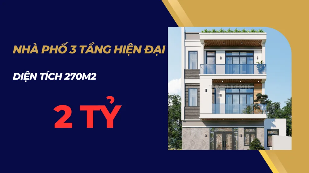 thiết kế nhà phố 3 tầng