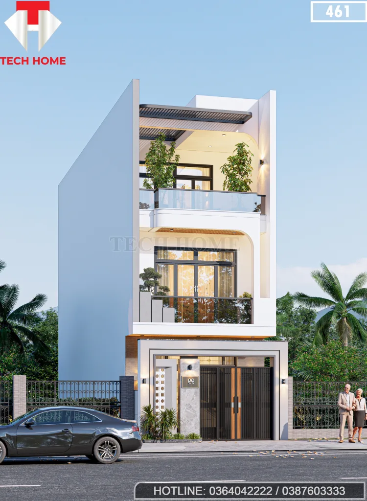 thiết kế nhà phố 3 tầng