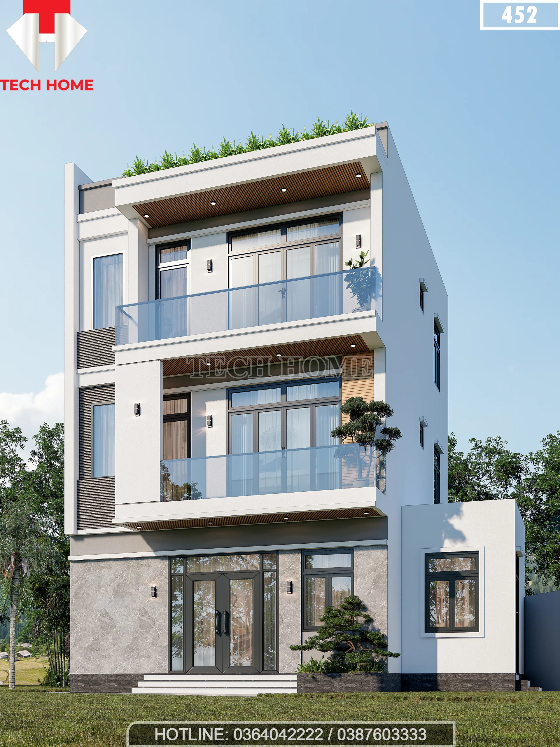 thiết kế nhà phố 3 tầng