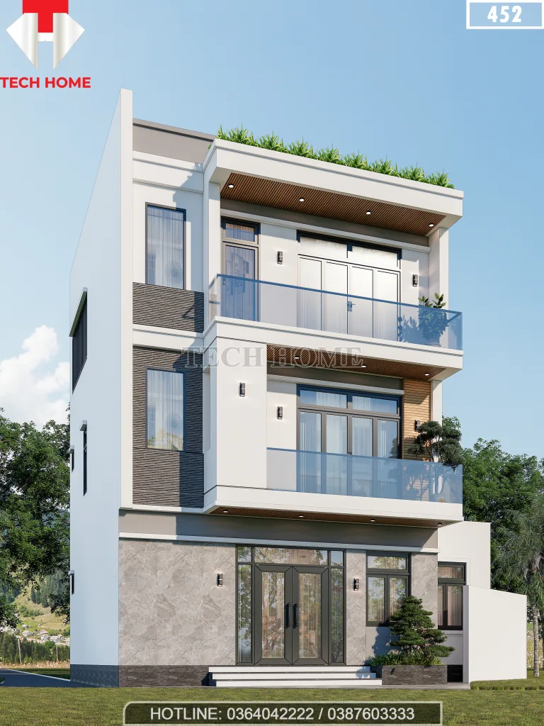 thiết kế nhà phố 3 tầng