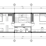 mặt bằng tầng 2 thiết kế nhà phố 3 tầng
