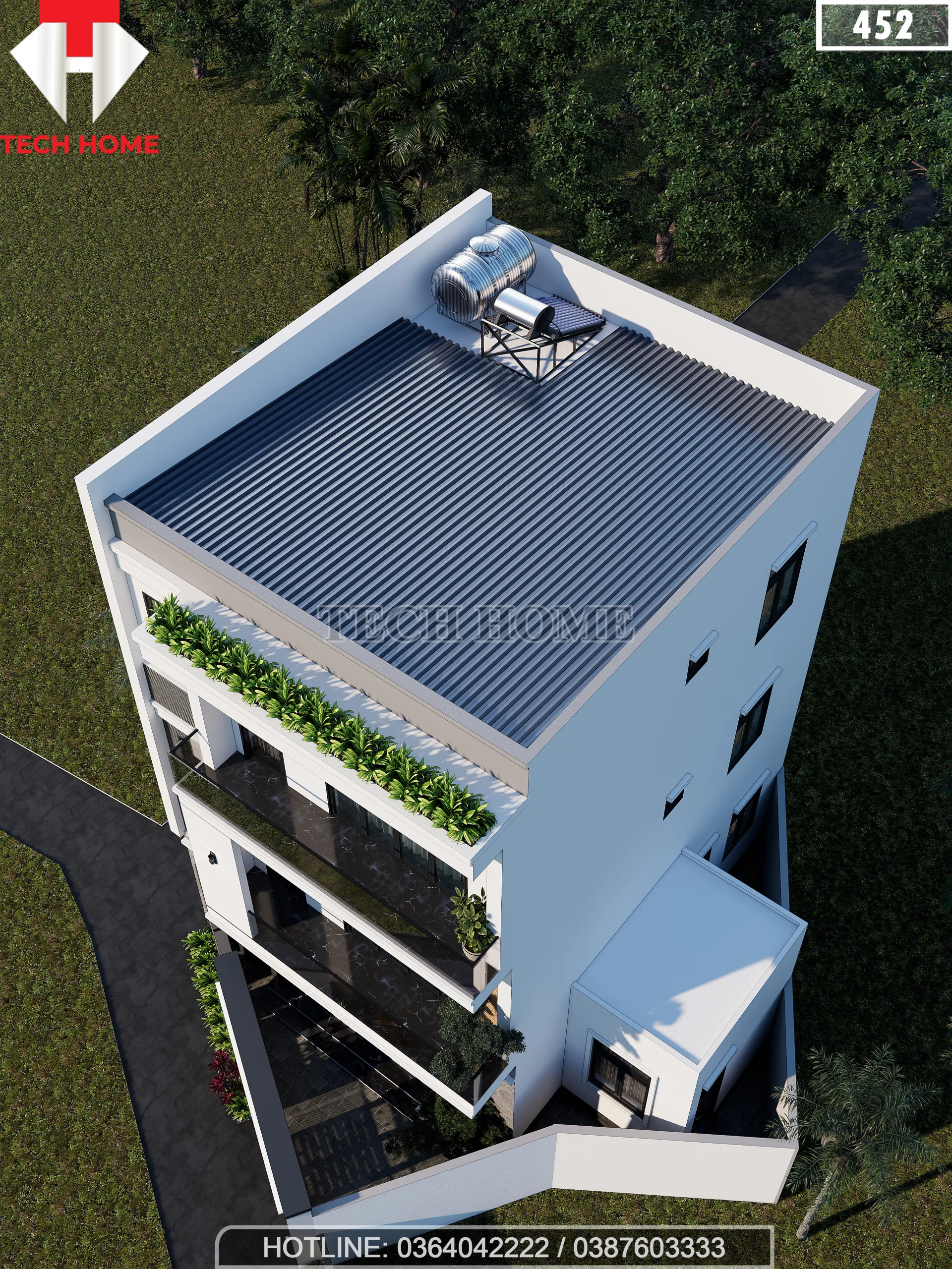 thiết kế nhà phố 3 tầng