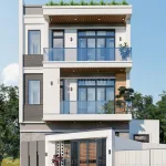 thiết kế nhà phố 3 tầng