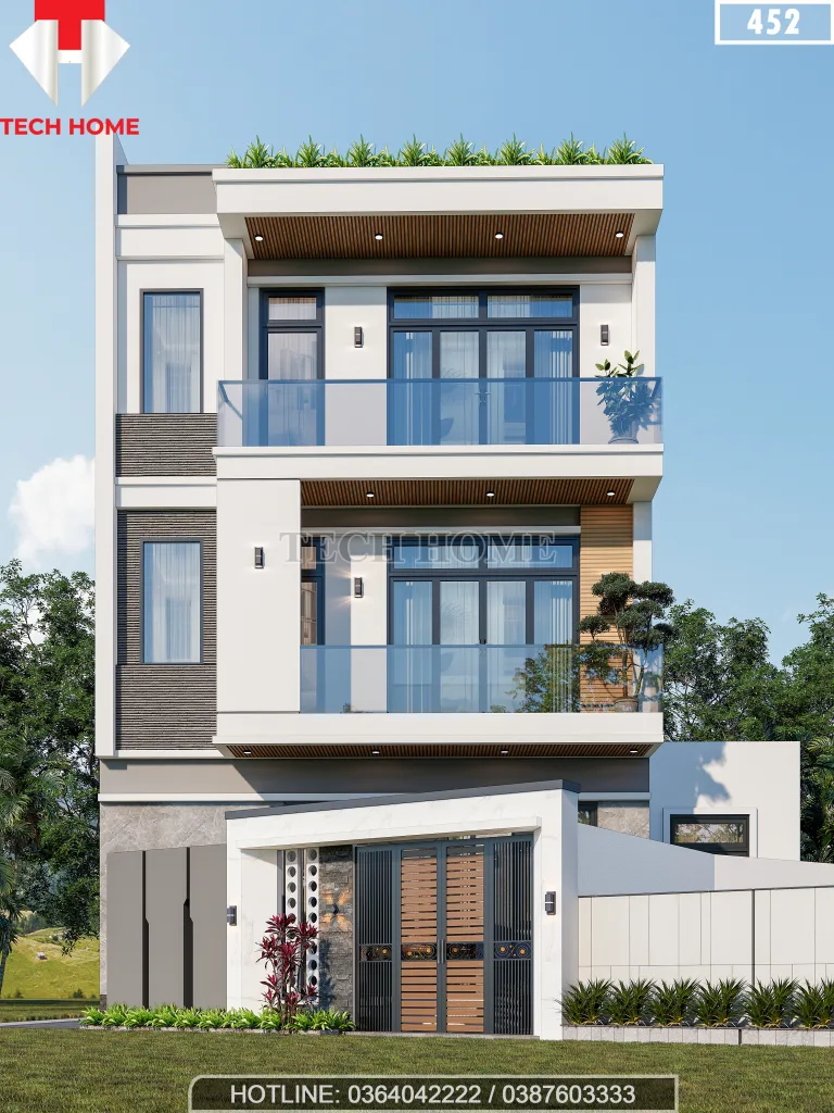 thiết kế nhà phố 3 tầng