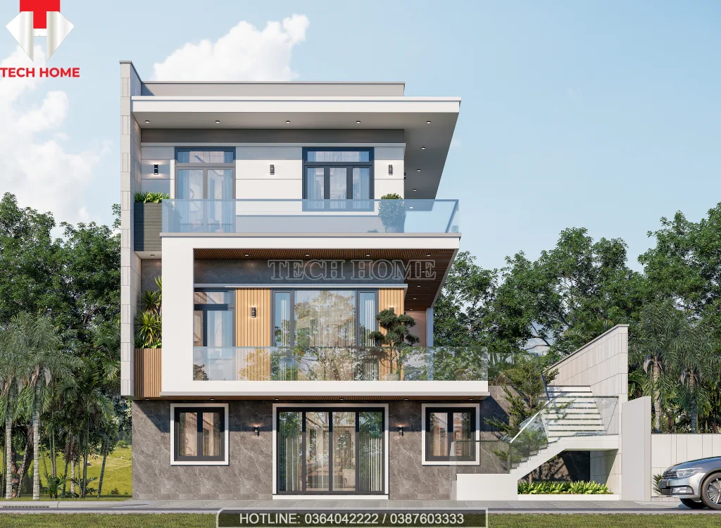 thiết kế nhà phố 3 tầng hiện đại