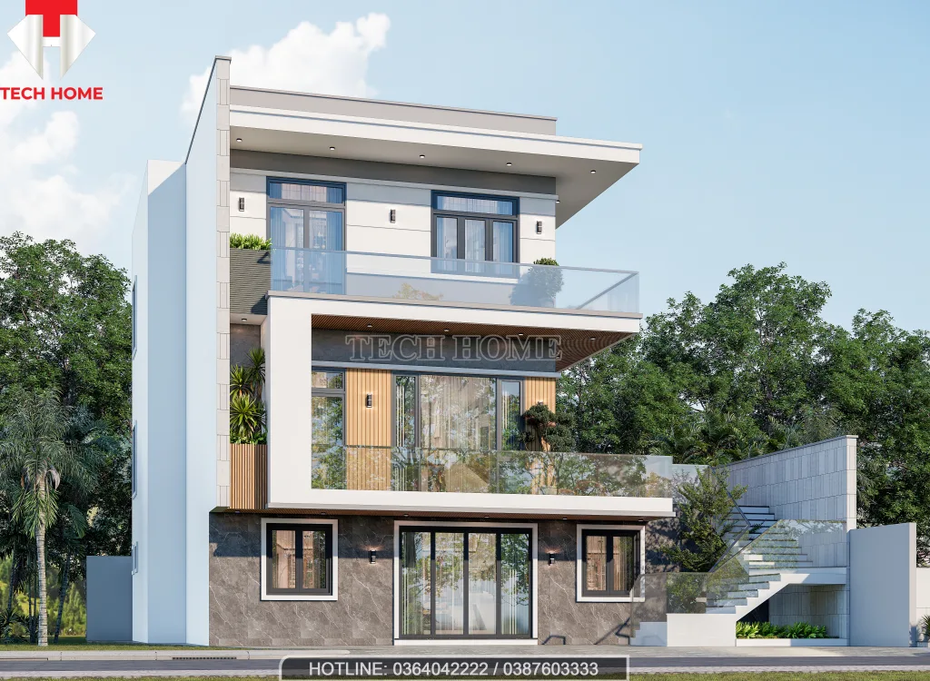 thiết kế nhà phố 3 tầng hiện đại
