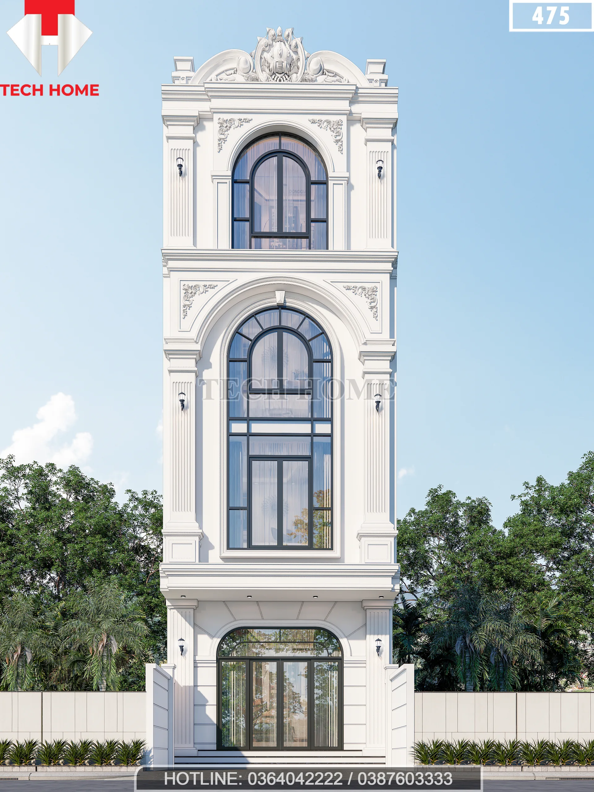 thiết kế nhà phố tân cổ điển