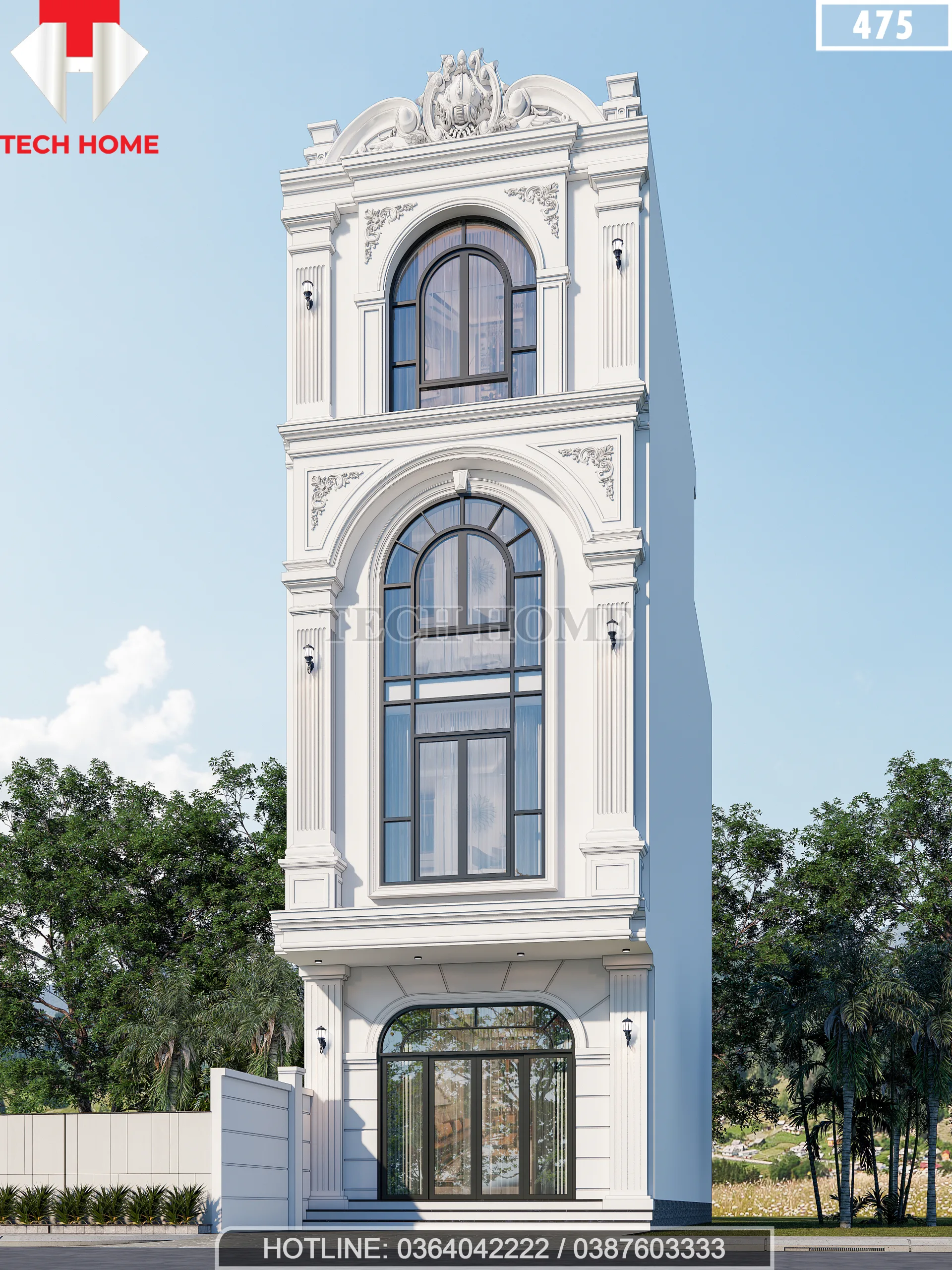 thiết kế nhà phố tân cổ điển