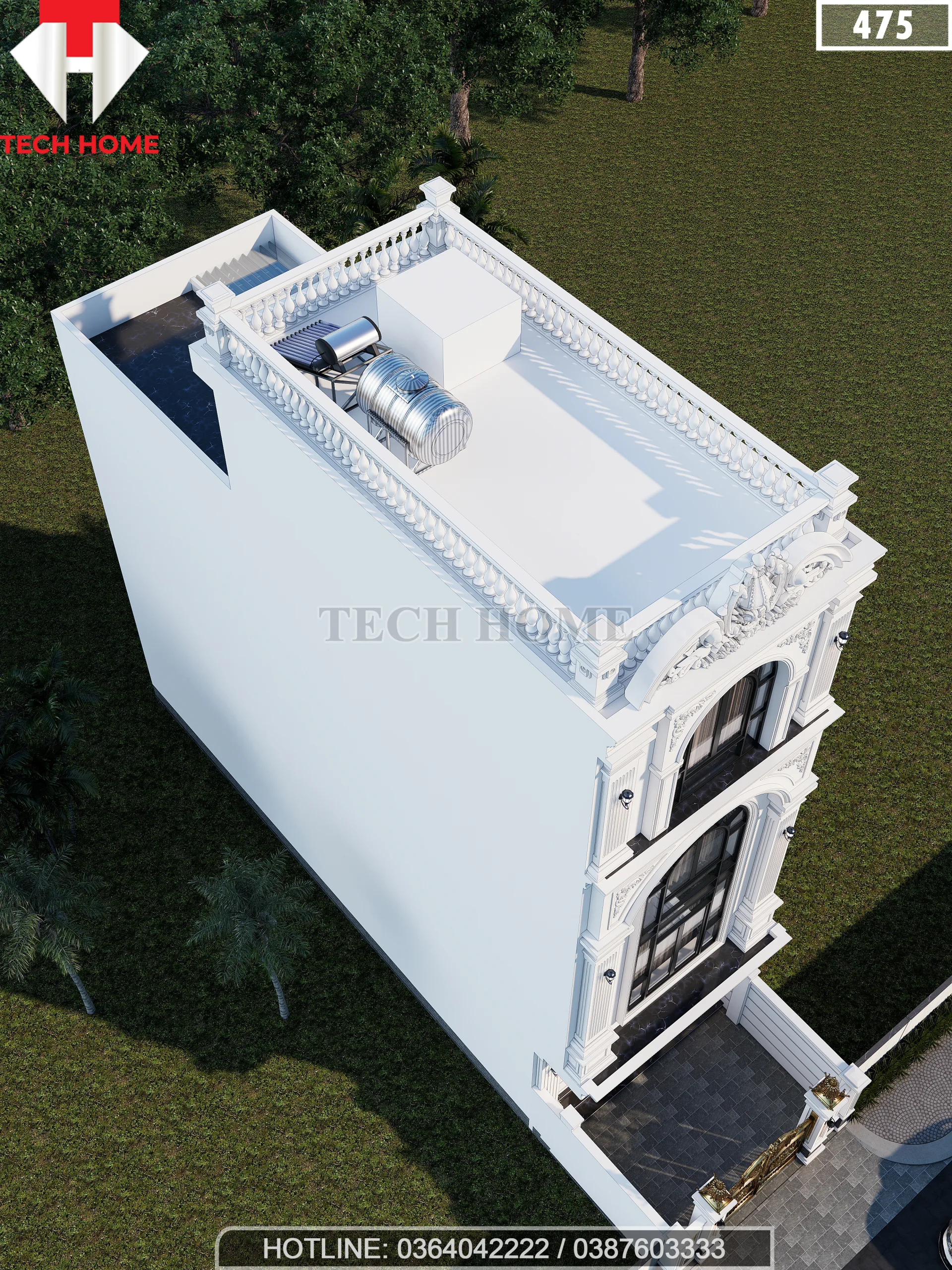 thiết kế nhà phố tân cổ điển