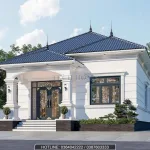 Mẫu nhà vườn mái Nhật 1 tầng