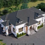 mẫu nhà vườn mái Nhật