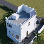 Tổng thể từ trên cao nhìn xuống biệt thự mái Mansard tân cổ điển