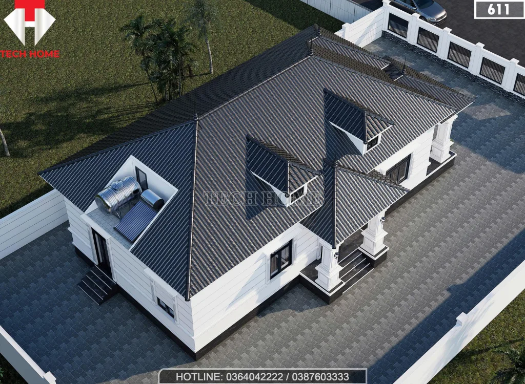 Tổng thể kiến trúc mẫu nhà vườn mái Nhật