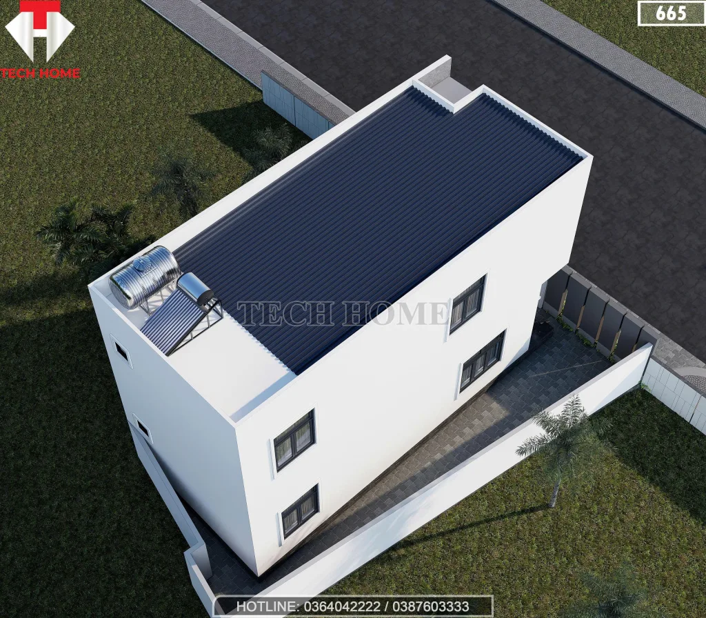 Tổng thể mẫu nhà 2 tầng đẹp