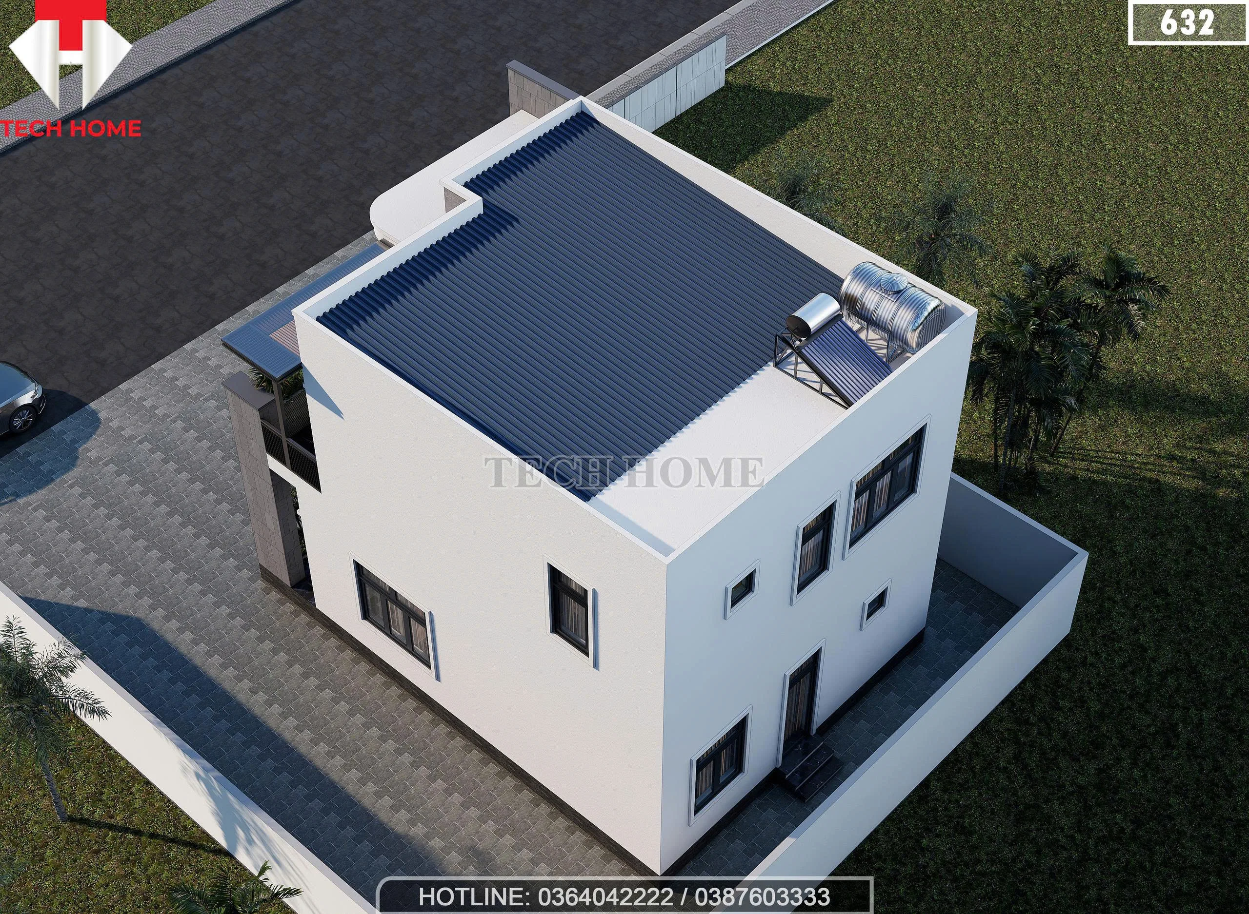 Tổng thể mẫu nhà 2 tầng đẹp