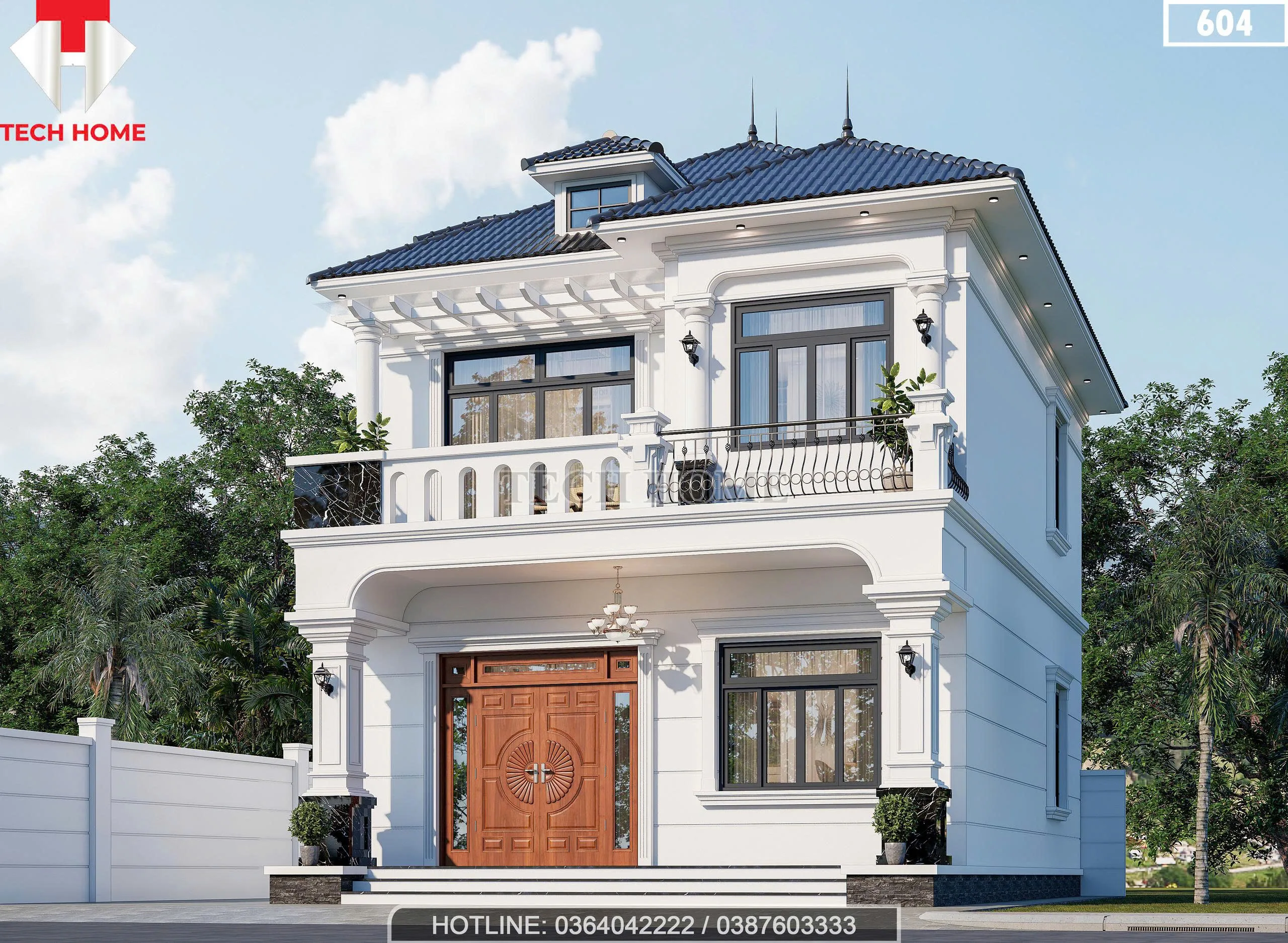 mẫu nhà 2 tầng mái Nhật