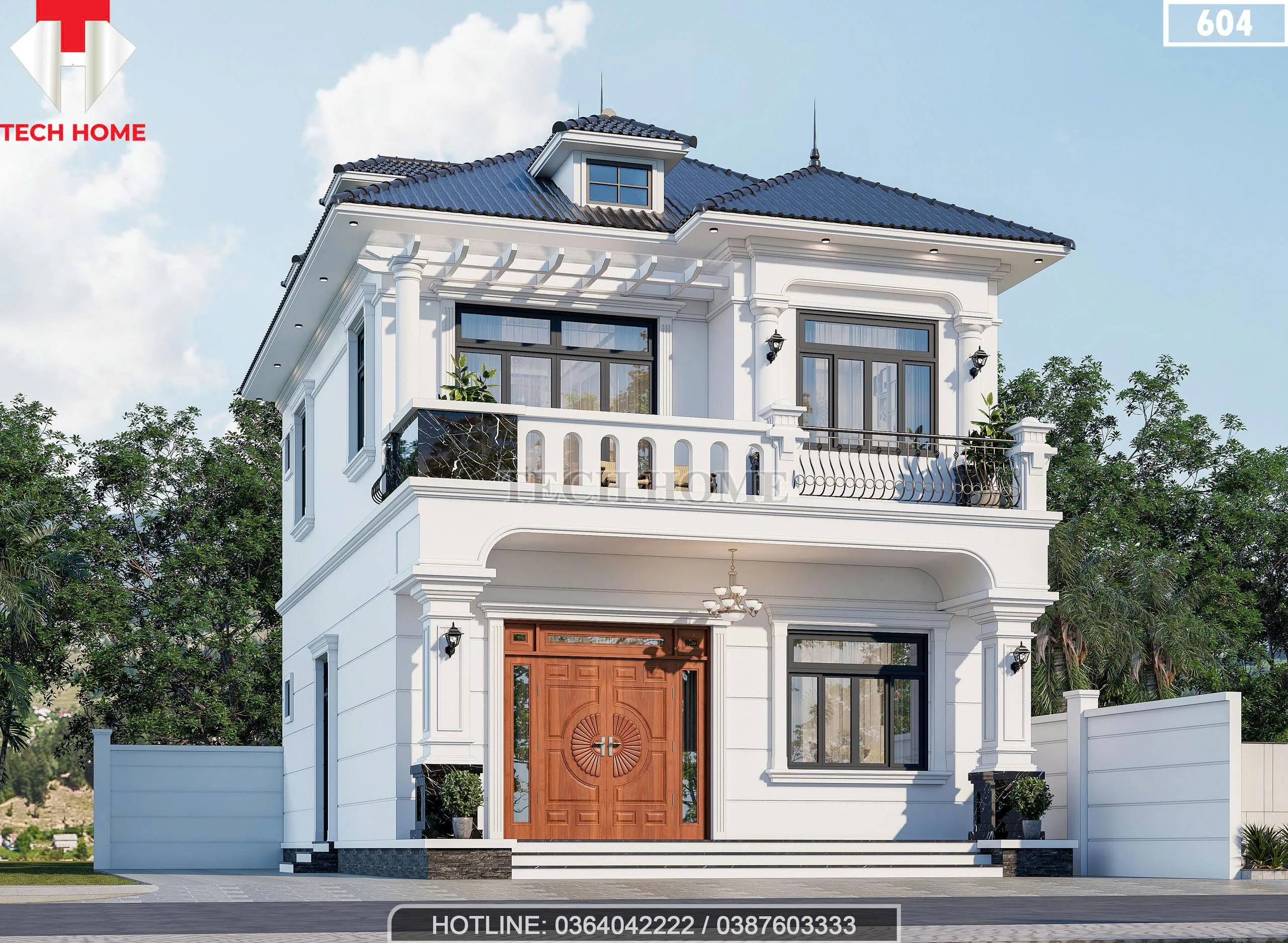 mẫu nhà 2 tầng mái Nhật