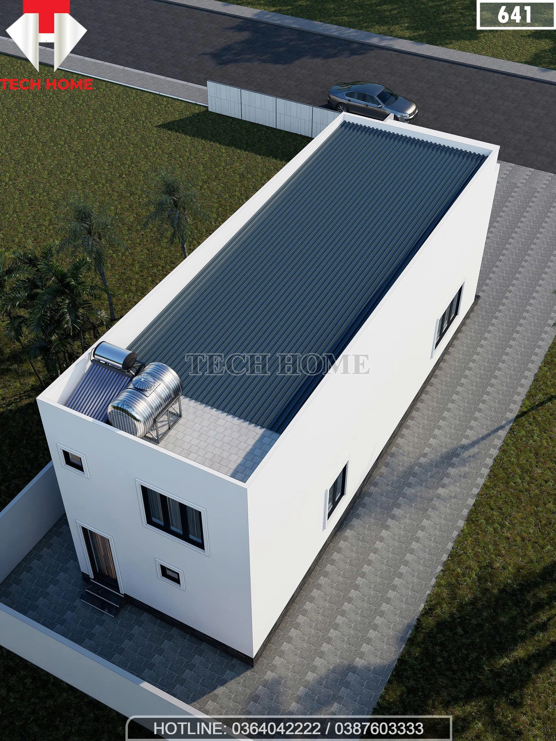 Tổng thể mẫu nhà 2 tầng đẹp