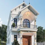 thiết kế nhà ống 2 tầng mái Thái