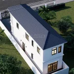 tổng thể mẫu nhà 2 tầng mái Nhật tân cổ điển