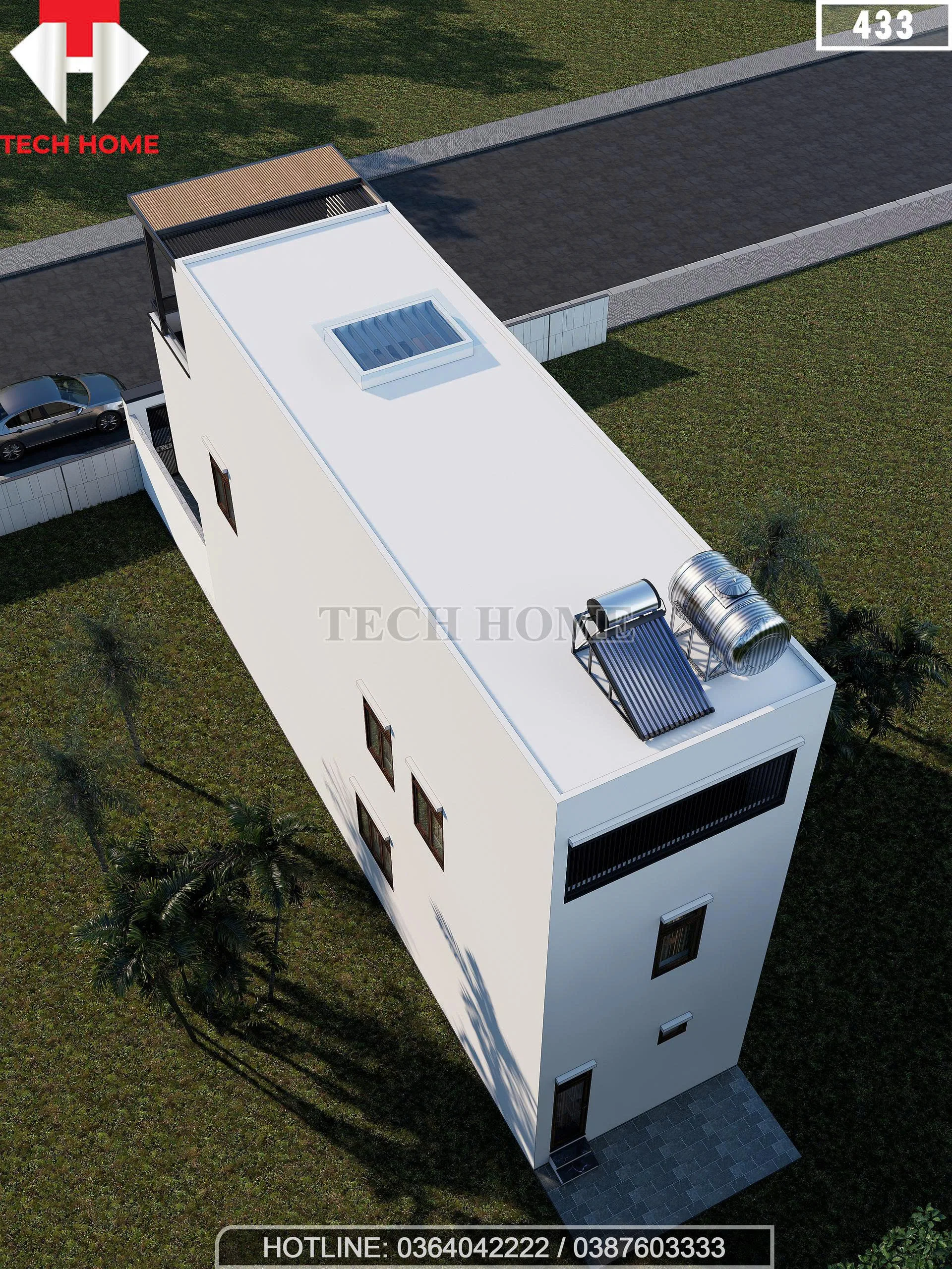 thiết kế nhà ống 3 tầng