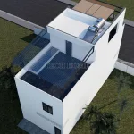 Tổng thể mẫu nhà phố 2 tầng 1 tum hiện đại