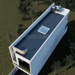 tổng thể phía trước mẫu nhà 2 tầng đẹp