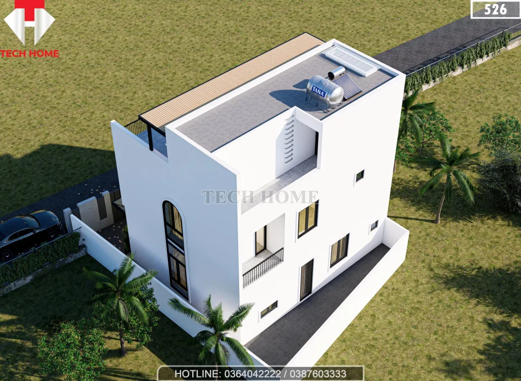 Tổng thể thiết kế nhà 3 tầng hiện đại