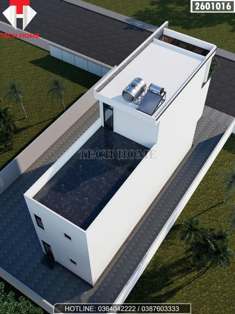 Tổng thể mẫu thiết kế nhà phố 3 tầng