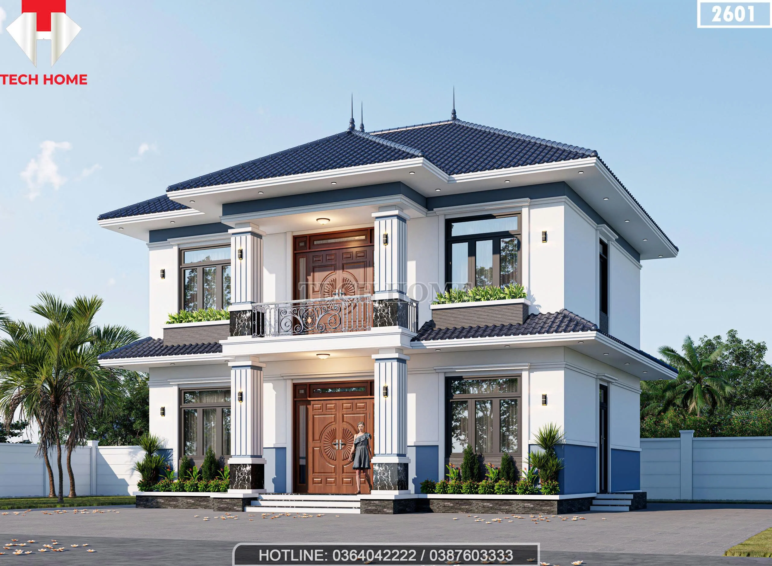 Góc nghiêng mẫu nhà mái Nhật 2 tầng