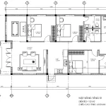 Bản vẽ bố trí công năng tầng 1 mẫu nhà cấp 4 mái Nhật diện tích 132m2 của anh Dũng.
