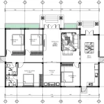 Bản vẽ mặt bằng công năng mẫu nhà vườn 1 tầng mái Nhật diện tích 173m2 tại Phúc Sơn.