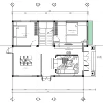 Bản vẽ mặt bằng tầng 1 mẫu nhà mái Nhật 2 tầng diện tích thiết kế 103 m2.